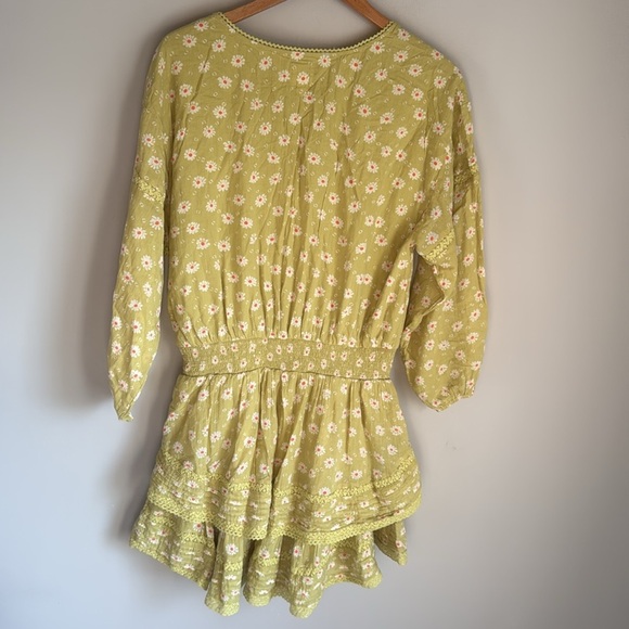 NEW Aerie  Floral Rock 'n' Ruffle Mini Dress Large - Picture 3 of 9